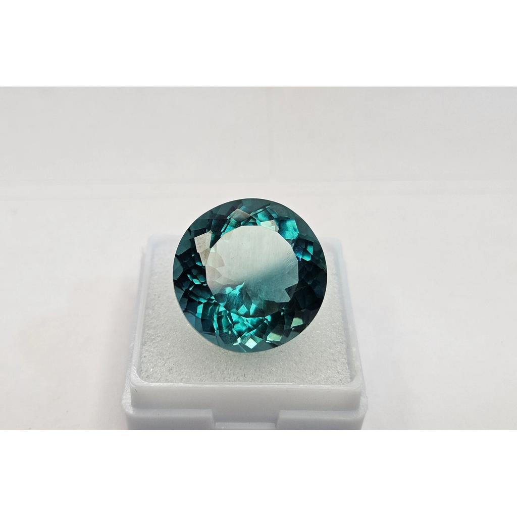 Natural Teal Blue Tourmaline 23-24 Ct Round Cut Beautiful Loose Gemstone
