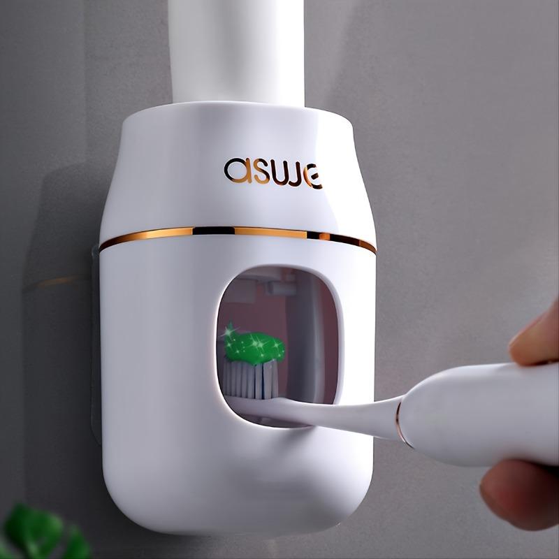 Upgrade Your Bathroom with this 1pc Toothpaste Squeezer and Storage Rack - Automatic Toothpaste Refills Made Easy!