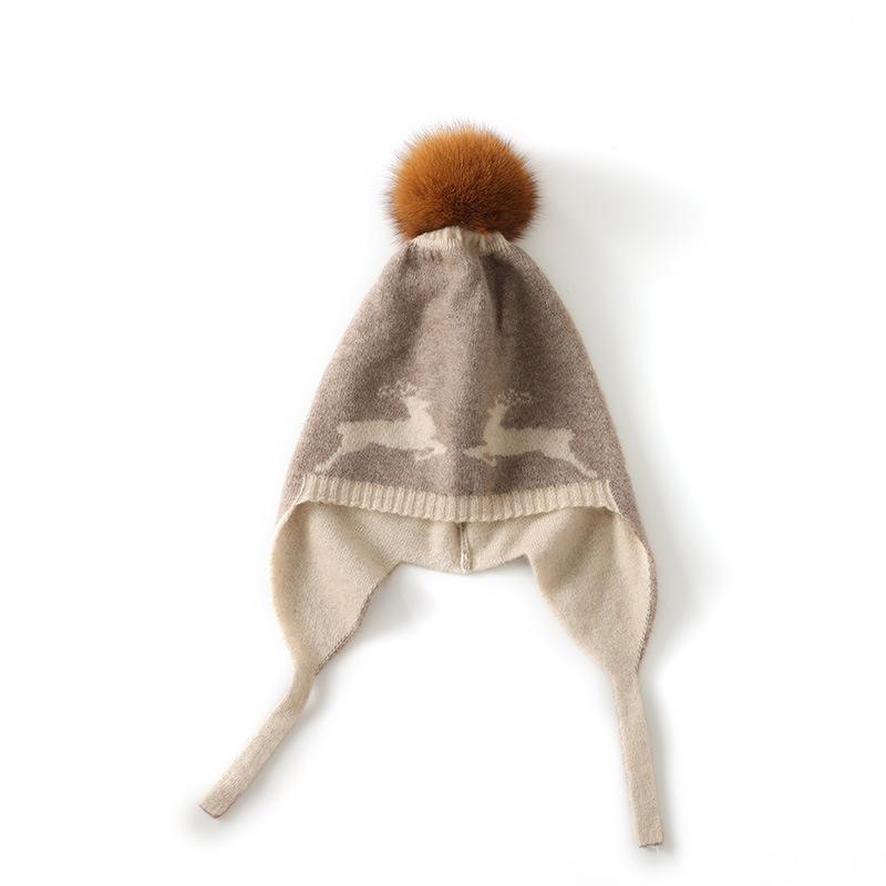 Soft Cashmere Hat Autumn and Winter New Style Unisex Casual Ear Protection Color Matching Hat Fashionable Knitted Hat