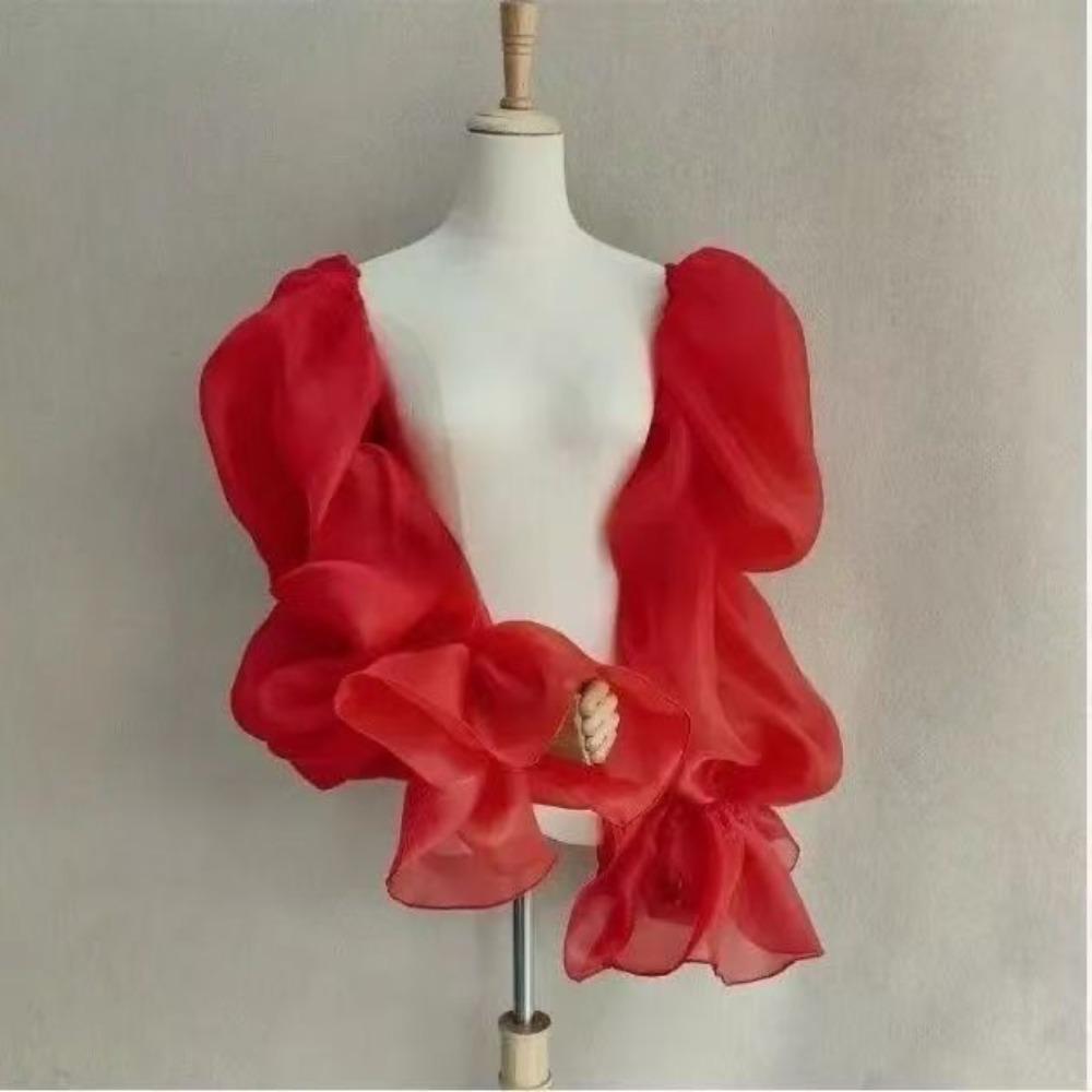 Bowknot Bride Detachable Sleeves Evening Dress Decor Fairy Sleeves Sheer Cover Sleeves Banquet