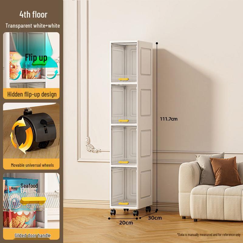 Ultra-Narrow Storage Shelf: Multi-Layer Kitchen, Bathroom Side & Toilet Organizer Cabinet