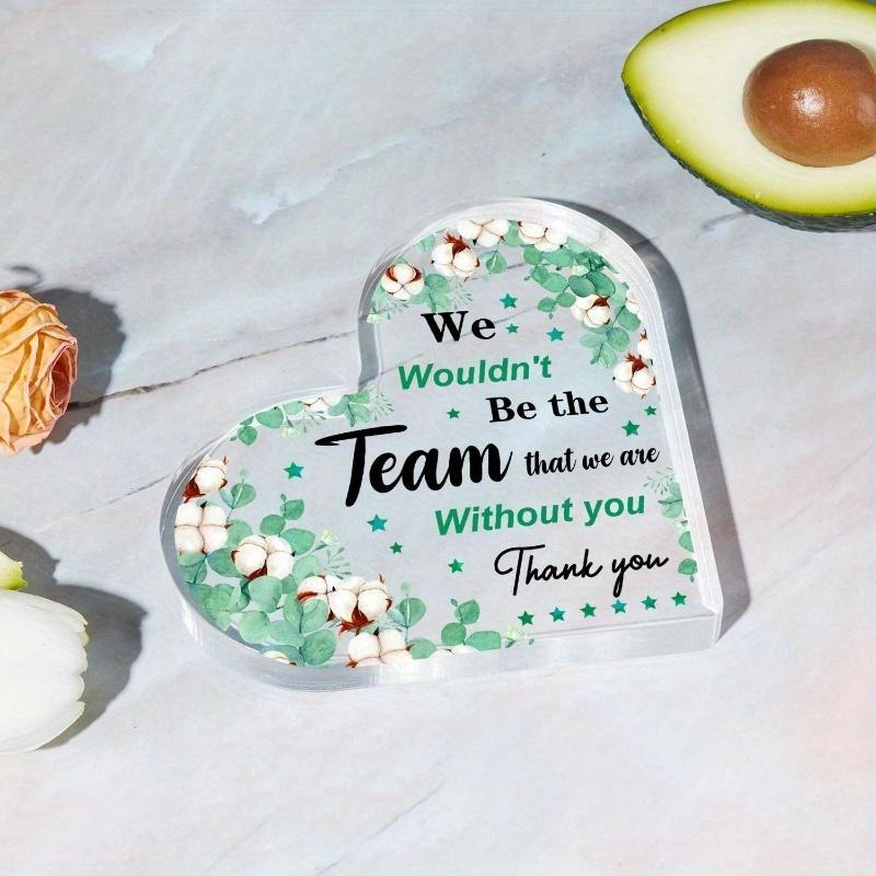 1 Acrylic Plaque with a Heart of Gratitude - Decorative Sign with a Message of Thanks, Suitable for Christmas, New Year's Gifts