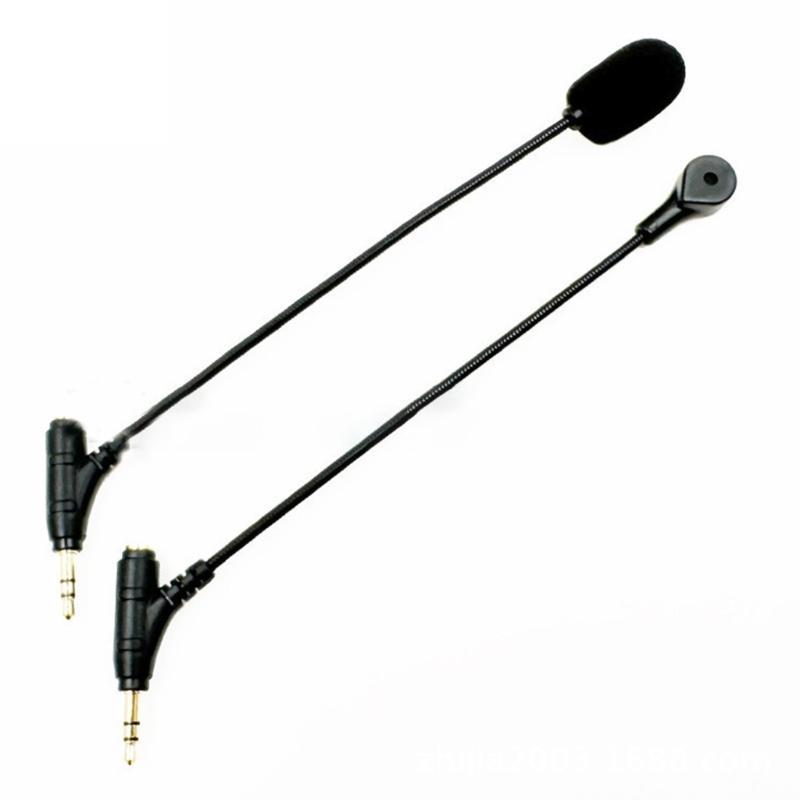 Mic Replacement 3.5mm Detachable Game Microphone Boom for Head Mounted Headphones Gamings Headsets