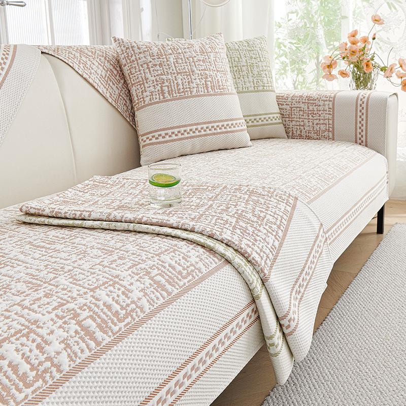 Eisseide Sofakissen Sommer rutschfeste Sofabezug Kaltgefühl Sitzkissen für den Sommer Sommerbezug Stoff