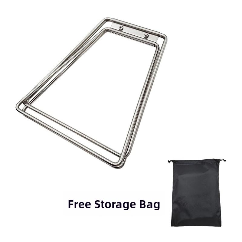 

1/20PCS Outdoor Folding Cooler Stand Portable Refrigerator Stand Camping Stainless Steel Non-slip Picnic BBQ Bucket Stand