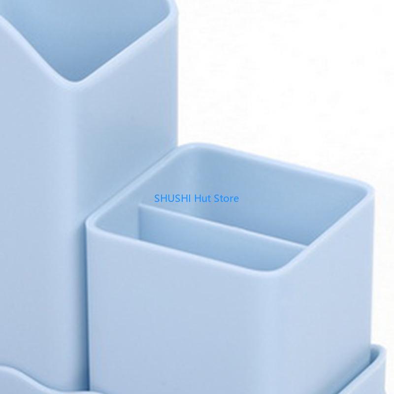 Plastic Stationary Storage Box Multifunctional Combination Pen Holder for Home Bedroom Dormitory Cosmetic Rack D57B