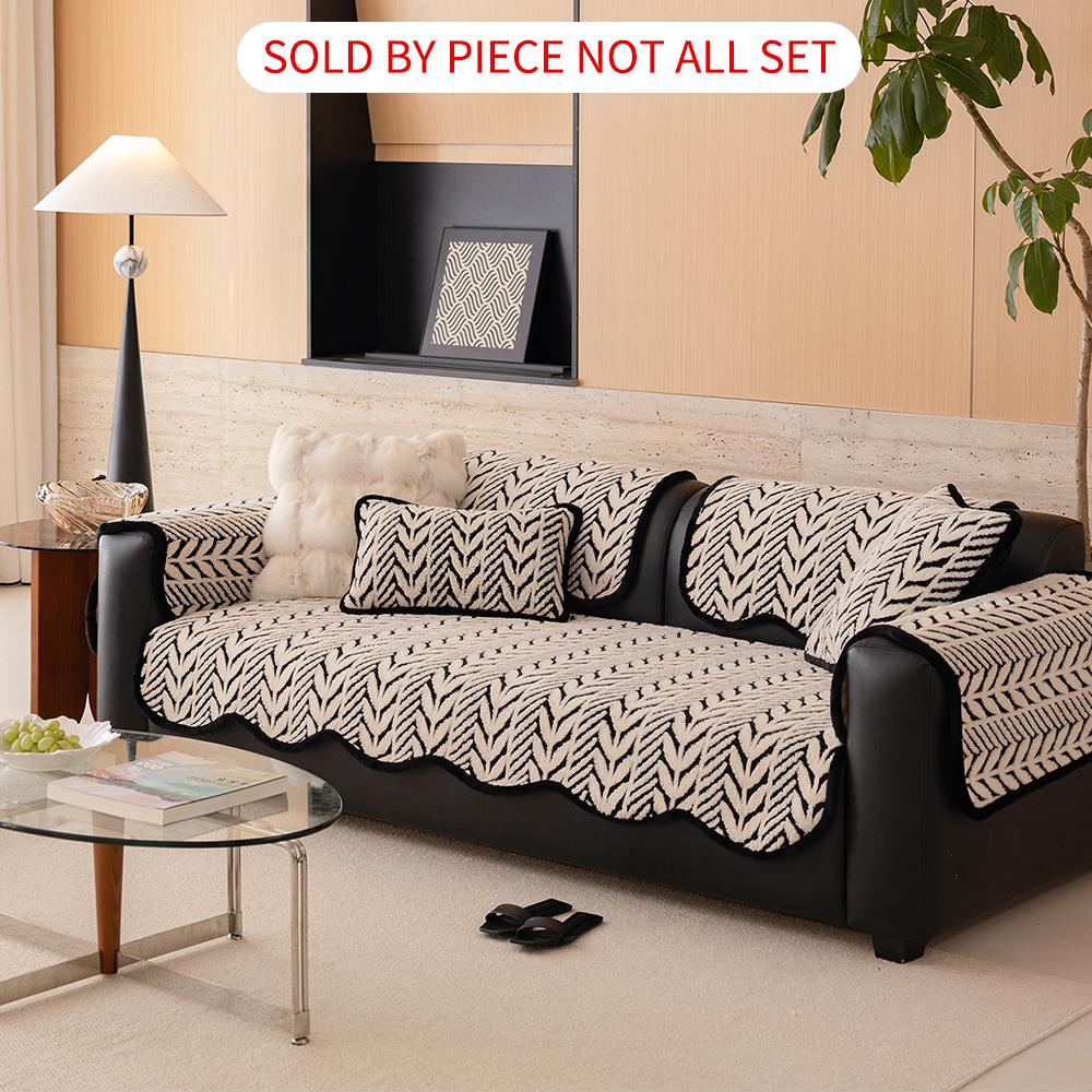Winter Plush Sofa Cushion Soft For Living Room Cotton Velvet Anti-Slip Home Protection Cover For Autumn And Winter Use