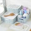Hollow Desktop Underwear Storage Box with Lid - Plastic Drawer Organizer for Bras & Underwear