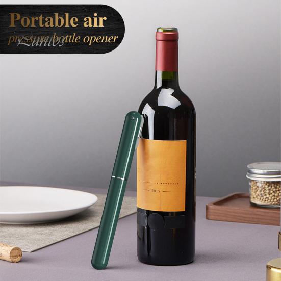 Luftpumpa Vinkorköppnare Korkborttagare Set Bärbar Flasköppnare för Resor Camping Fester Manuell Korkskruv med Folieskärare Luftare Hällpip Vakuum