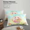 Softville Cozy Town 3PCS Bedding Sets Lop Rabbit Picking Mushroom Pinted Duvet Cover No Filling Cartoon Style Queen King Size