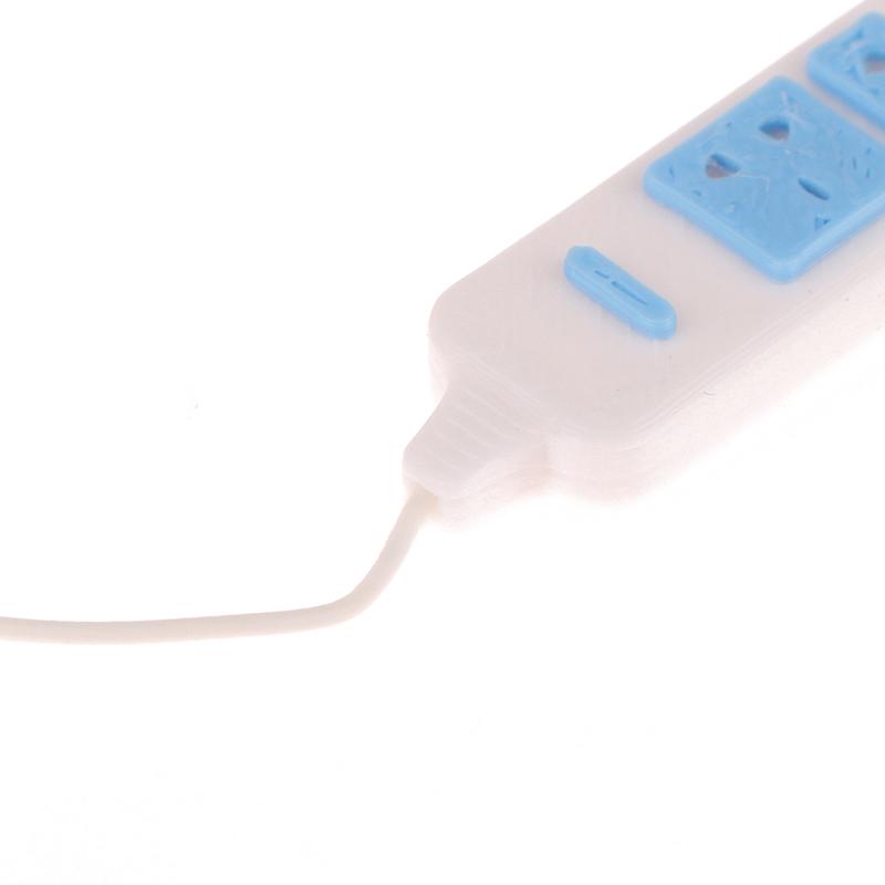 1Pc Haushaltsgeräte Zubehör 1/12 Puppenhaus Buchse Mit Kabel Modell Puppen Haus Dekoration Kid Pretend Spielen Spielzeug