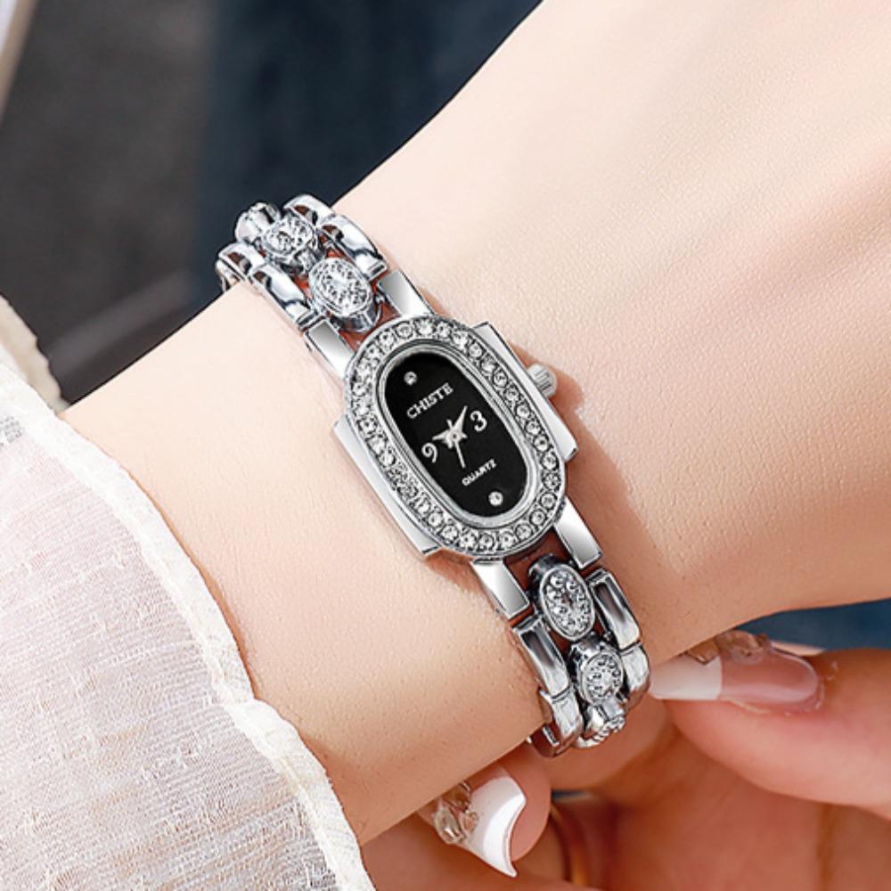 Watches for Ladies Luxury Diamond Quartz Gold Bracelet Wristwatch Women Watch Fashion High Quality Female Clock Rhinestone
