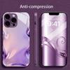 Sleek Metallic Purple Liquid for Coque Iphone for Iphone 17 Case Fashion Case Fundas Glass for iPhone 17 16 15 14 13 Pm Pro Plus
