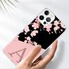 Personalisierte Kirschblüten-Anfangs-Hülle für Apple iPhone 11 13 14 12 Pro 7 8 Plus XR X XS Max 6 6S Klare Silikon-Handy-Coque