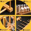 Drying Pot Lid Holder 5 Layers Dish Drain Rack Bamboo Dish Rack  for Plate/ Bowl/ Cup