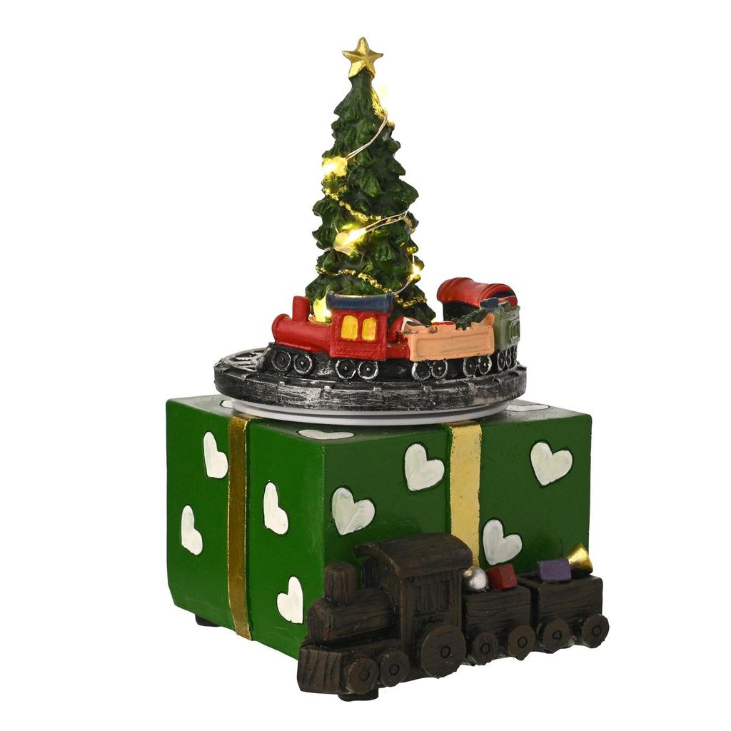 Regal Tidings Light Up Christmas Tree with Rotating Train