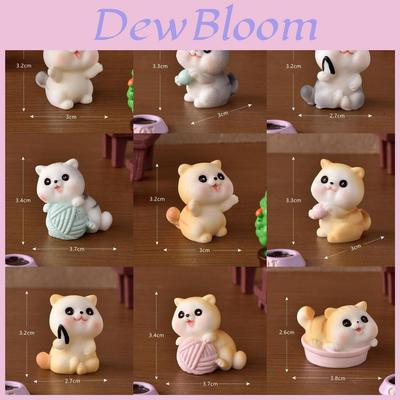 Adorables Figuras de Gatos Traviesos de Resina Para Jardines en Miniatura y Terrarios