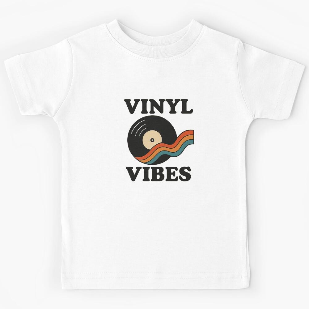 Vinyl Vibes – Retro Music Aesthetic 70s Style Kids T-Shirt 130