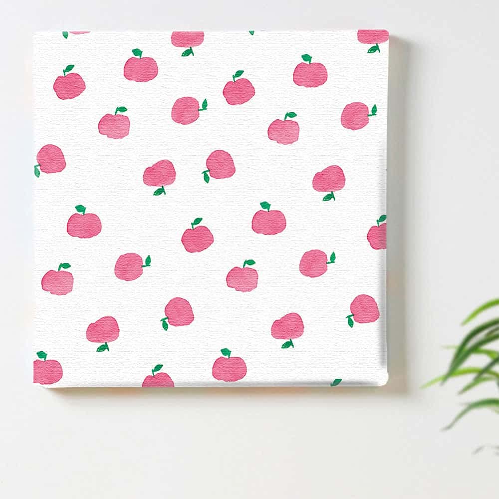 Lib Nordic Apple Art 57cm Fabric Panel Poster Made in Japan Stylish Interior Fruit Living