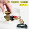 Upgraded Propane Refill Elbow Adapter with Tank Gauge,Fill 1 Pound Bottles from 20lb Tank, 1 Lb Throwaway Disposable Cylinder Propane Bottle