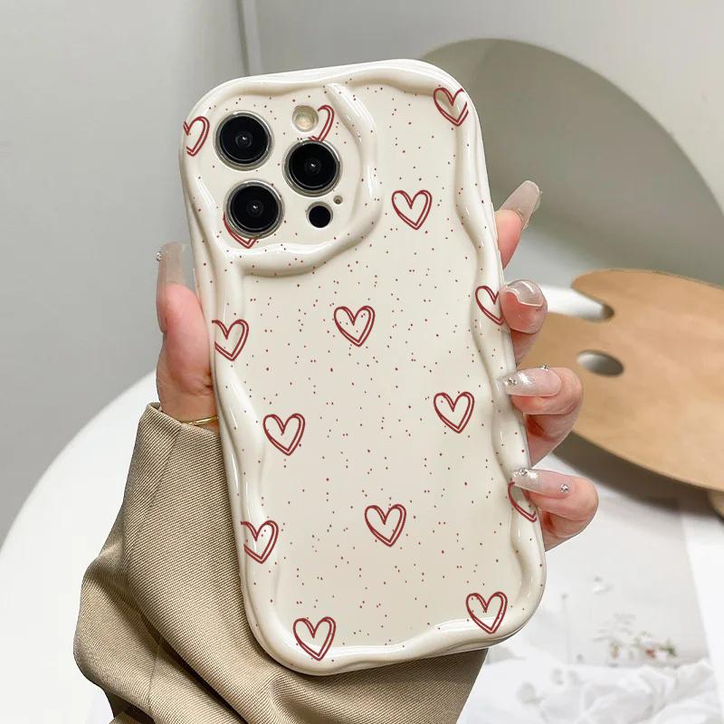 Colorful Leaves Minimalism Love Heart Silicone Case For Xiaomi Redmi Note 15 14 13 12 Pro Plus 5G 4G Redmi 15C 15 14C 13C 12C A5
