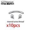 G23 Titanium 10PCS Labret Lip Stud Piercing Eyebrow Body Jewelry Nose Ring C rod For Women Septum Piercing