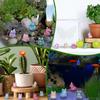 50 szt. Mini Żabki Żywiczne Błyszczące Małe Żabki Figurki Miniaturowe Mini Zwierzątka Żywiczne Małe Żabki Do Dekoracji Domu Rękodzieło DIY Upominek na Imprezę