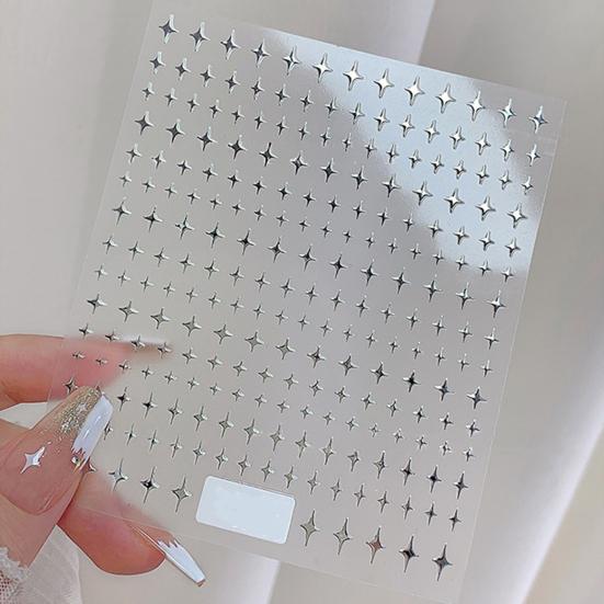 Adesivo per Manicure Ultra Lucido Autoadesivo Facile da Applicare Non Sbiadisce Adesivo Fai da Te Sottile Bianco Dorato Nero Argento