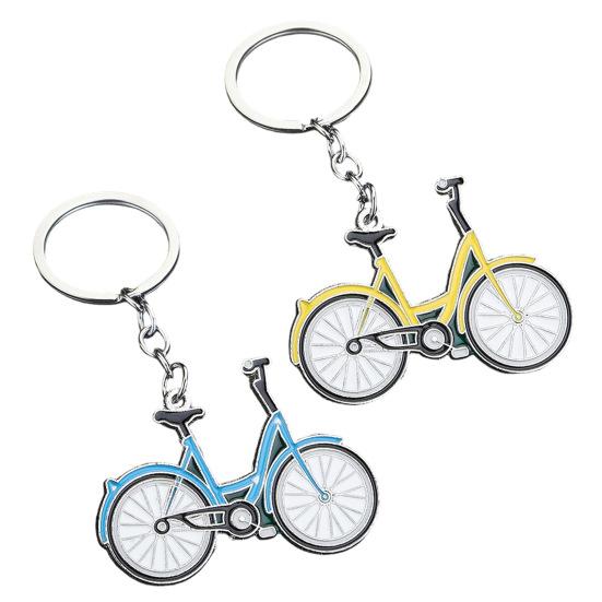 Vintage Fahrradschlüsselanhänger - Zinklegierung Mini-Fahrrad mit Tropfenmalerei, Künstlerisches Radfahrergeschenk für Schlüssel & Rucksäcke