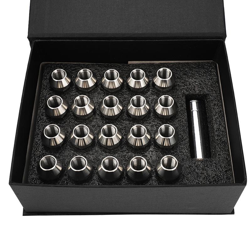 20PCS Stainless Steel Lug Nuts M12x1.25 M12x1.5 M14x1.5 M14x2 1/2-20 Wheel Nuts Bolts For Mazda KIA Lincoln Suzuki