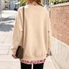 Damen Casual Pullover mit Aufdruck und Design, Langarm, Lockerer Schnitt