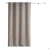 Rideau à œillets - EDEN - Filliane - 140 x 260 cm - Taupe - Filaments verticaux argentés