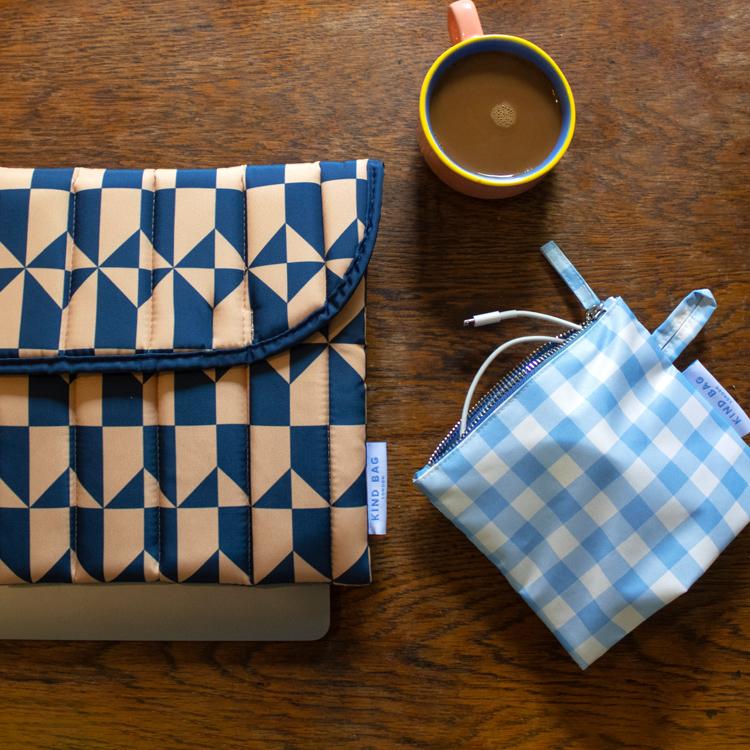 Kind Bag London 13-Inch Laptop Sleeve - Navy Coffee