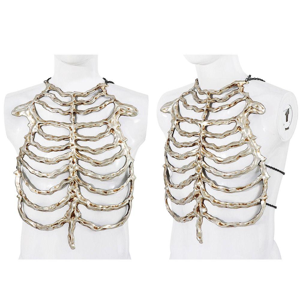 Gothic Style Skeleton Harness PU Skeleton Costume Accessory Creative Cosplay Costume Prop  Party
