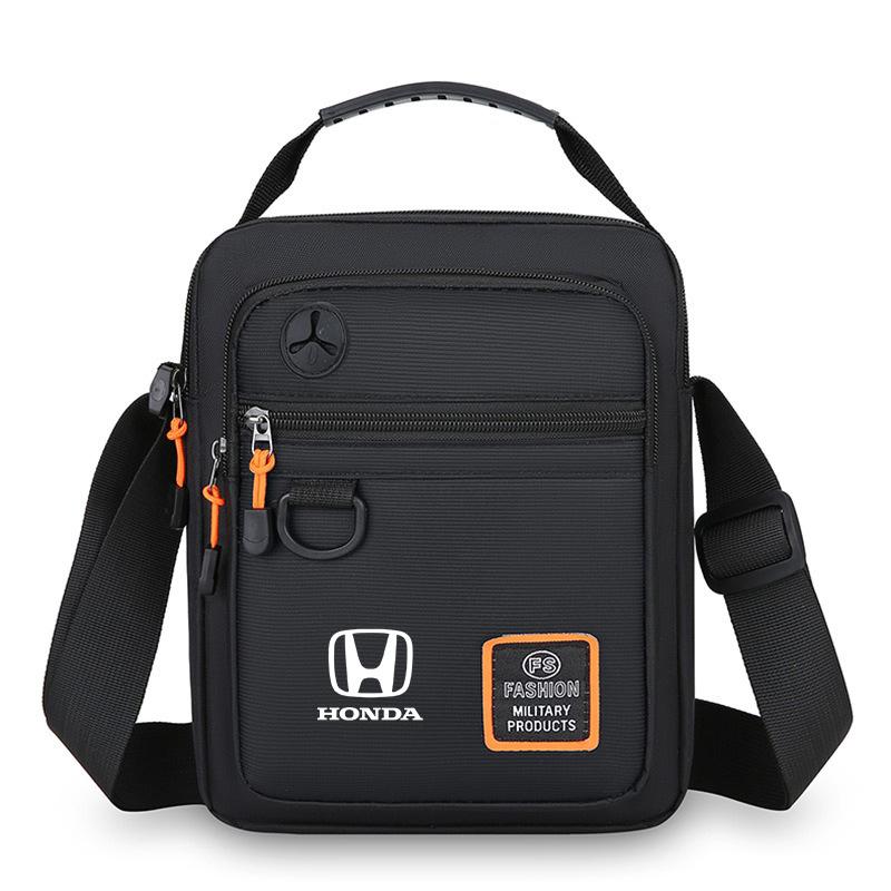 FLVCM1 Men's Shoulder Bag Waterproof Large Capacity Nylon Fashion Travel Sports Handbag Crossbody Pouch for Honda Civic Accord CRV Jazz