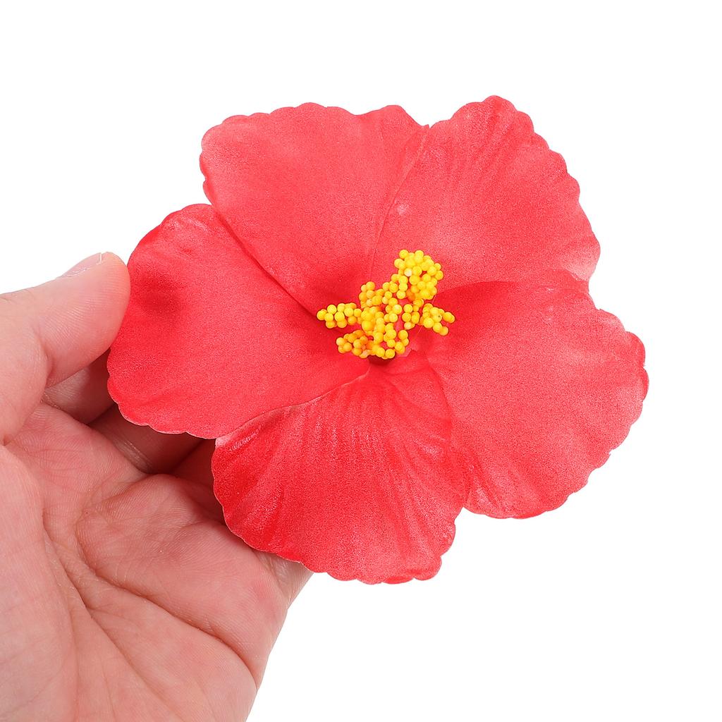 10Pcs Hibiscus Flowers Artificial Hawaiian Eva Material DIY Party Decoration Photography Prop Tropical Wedding Luau Supplies