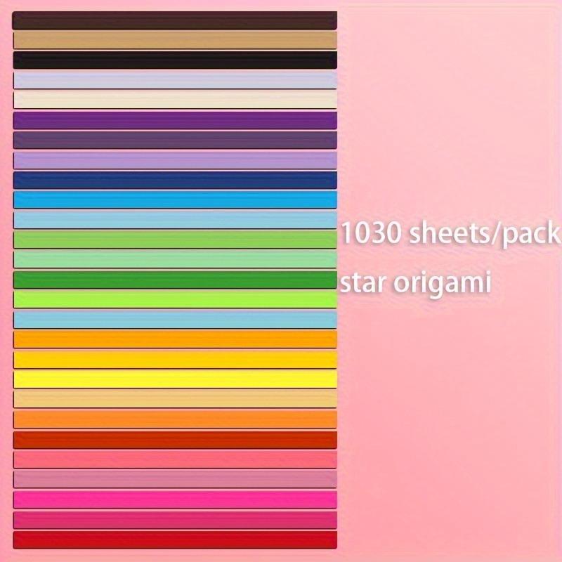Pack of 1030 Sheets of Star Origami for Handmade DIY Lucky Star Origami Perfect for Creative Handicraft Color Decoration.