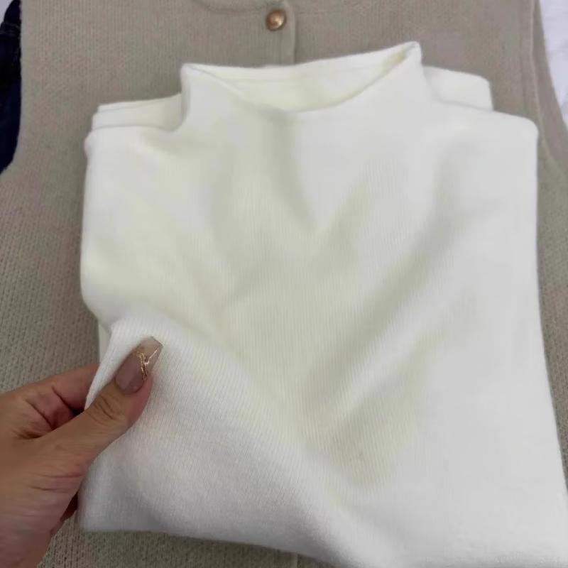 LangSha Women s Half-High Collar Long Sleeve Base Layer Top One Size