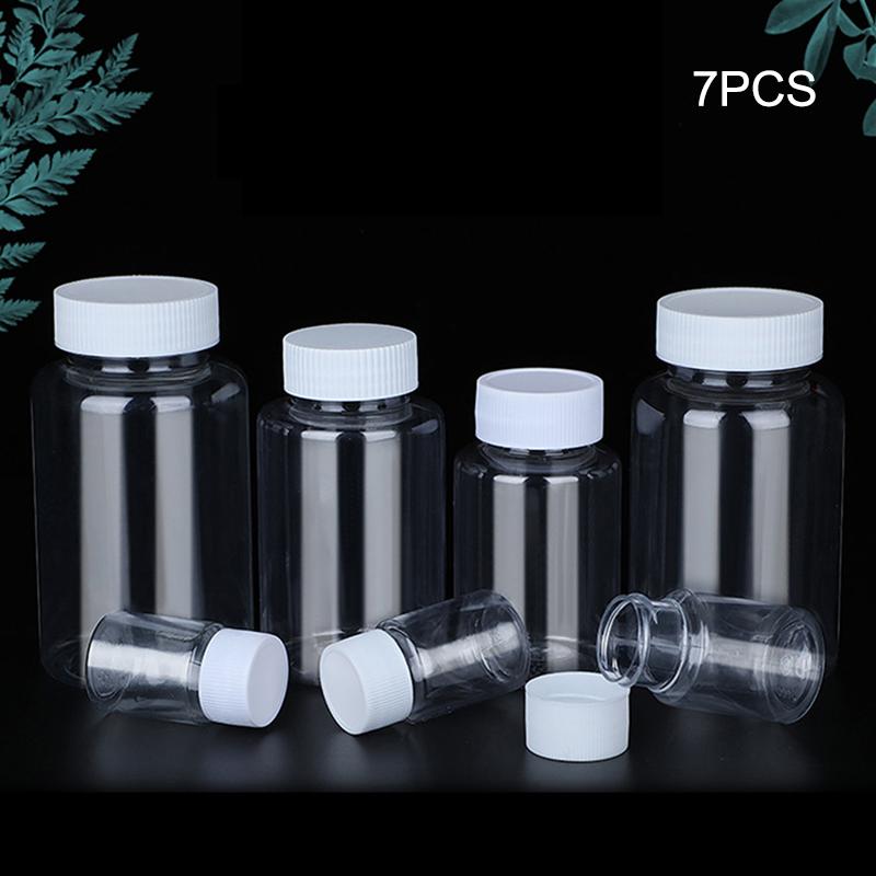 

7 шт. многоразовых флаконов для путешествий, конфет, сплит-банка, косметическая упаковка, прозрачные бутылки, пластиковые контейнеры, сплит-бутылка для путешествий