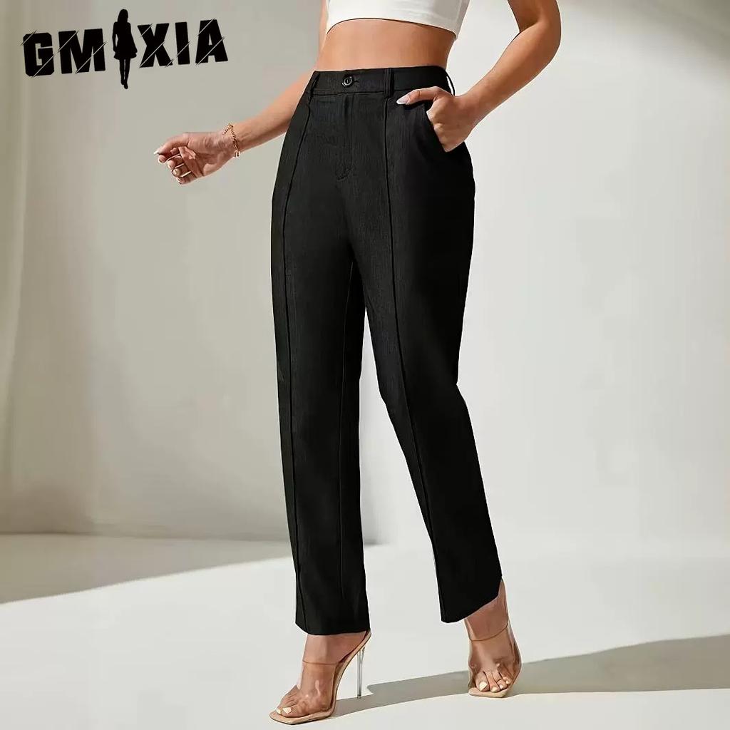 GMXIA Spring and Autumn Business Suit Pants Slimming Dress Pants Straight Leg Professional Dress Straight Leg Pants Children's Style