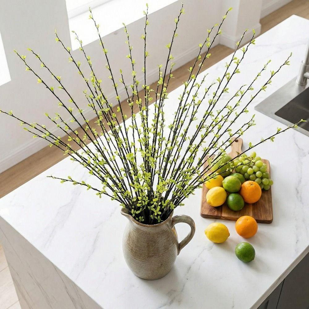 Floating Branch Willow Sprout Plants Real Touch Green Plum Bouquet Simulation Green Plant Homestay