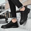 Leather shoes men's 2025 new autumn leather business casual shoes fashion versatile large size brock shoes men's shoes 4546