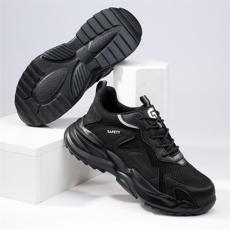 2025 Labor Protection Safety Wrok Shoes Anti Smashing Steel Toe Cap Breathable Comfortable Safety Boots Industrial Male Shoes