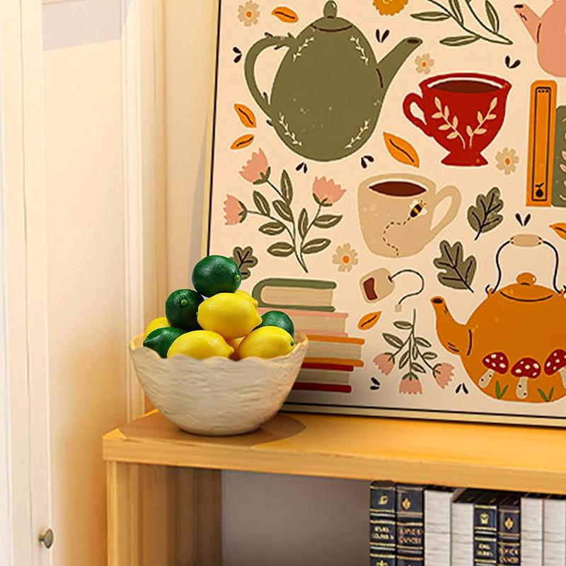 WTEMPO Double Colour Durable Fake Lemons Ornaments Artificial Lemons Fake Fruits Decorations for Kichen Party Chirstmas Decor Photography Props