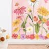 Botanical Floral Wall Decals with Geometric Arch and Text for Bedroom Living Room Home Decor