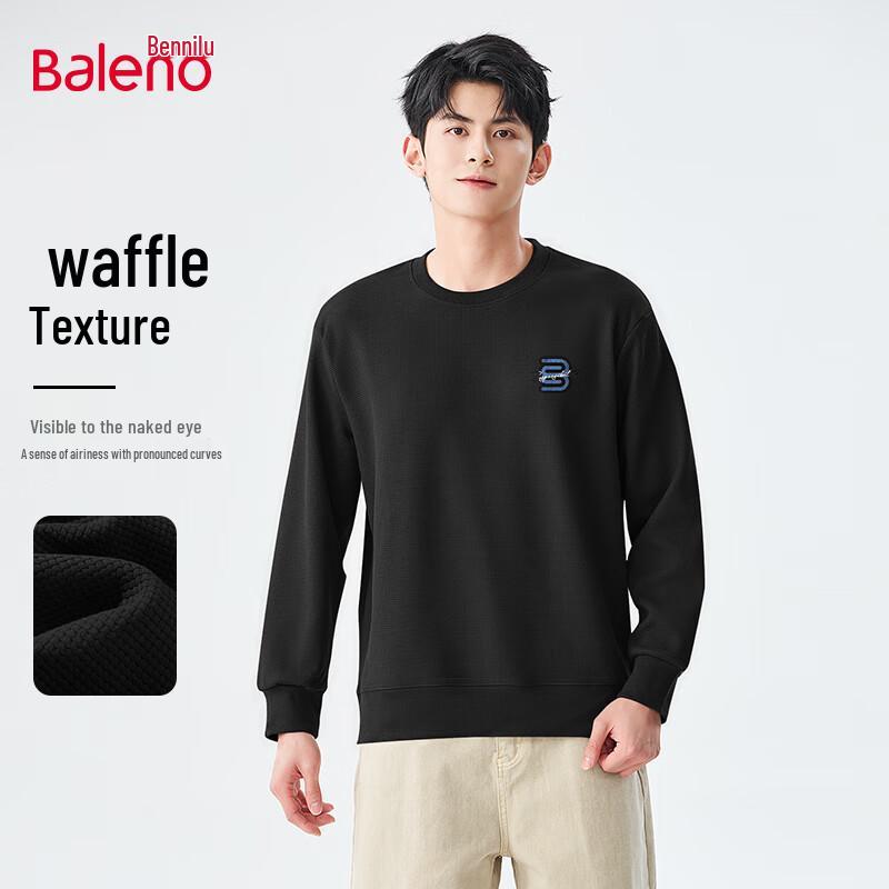 Baleno Men's Waffle Knit Long Sleeve Sweatshirt