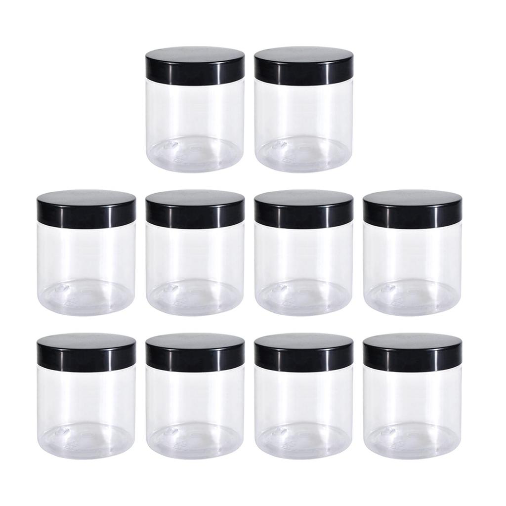 Empty Pet Jar with Lid Multipurpose Storage Bottle Slime Cosmetics Container