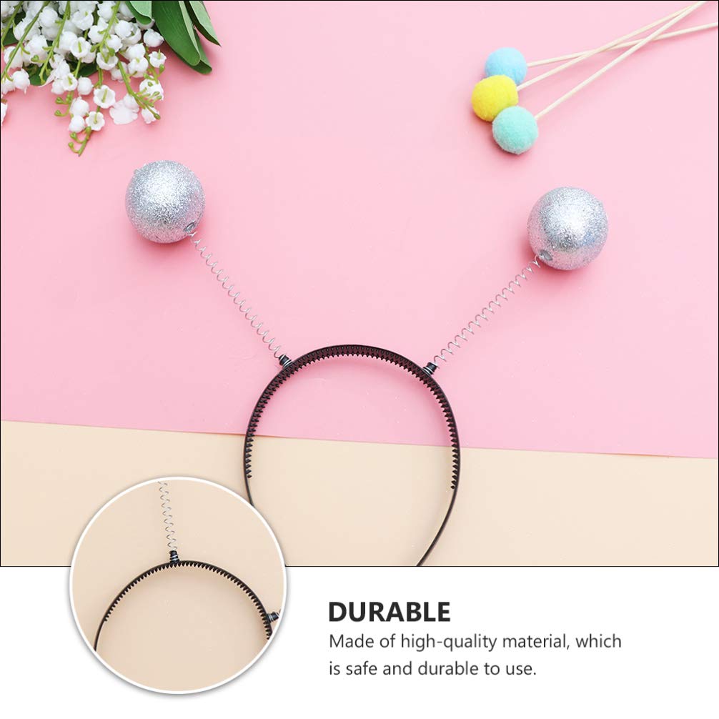 LALAFINA Antenna Headband Alien Hairband Headband with Pompoms Space Alien Butterfly Bubble Bee Pattern Headband Insect Animal Halloween Masquerade