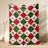Christmas Flannel Blanket Santa Claus Puppy Soft Milu Deer, Warm Throw Blanket Winter New Year Gift For Kids, Couch Sofa Decor