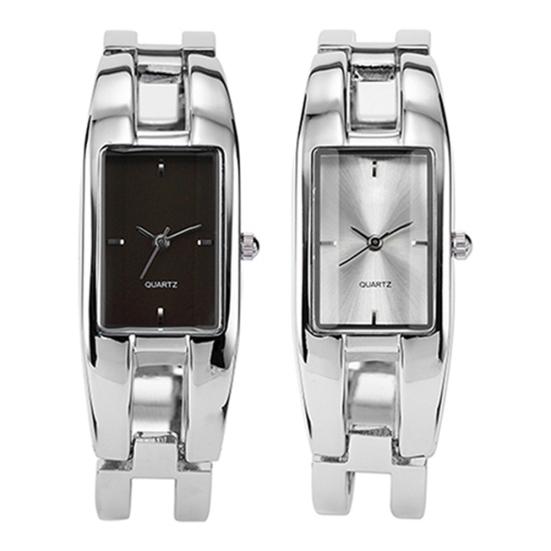 Women's Square Dial Changing Color Bracelet Bangle Quartz Fashion Wrist Watch